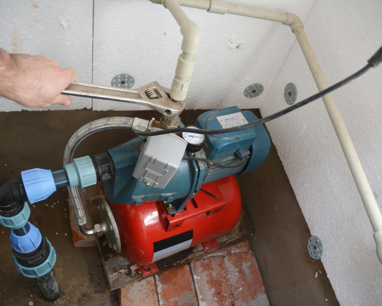 water pump installation